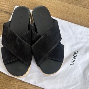 Vince Women's Black Crisscross Sandals